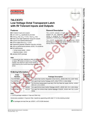 74LCX373MTCX_NL datasheet  